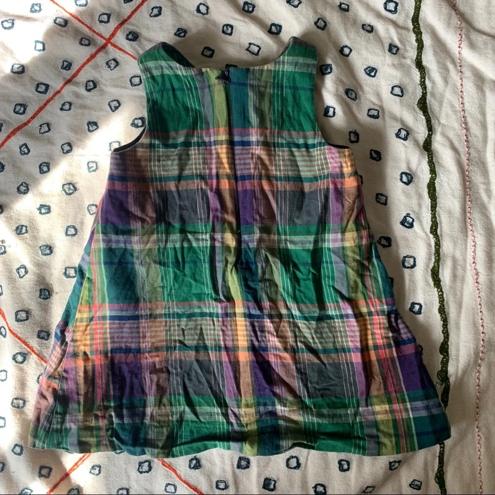 Ralph Lauren green plaid tunic dress